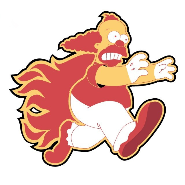 Calgary Flames Simpsons iron on transfers